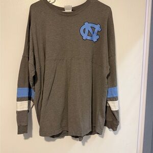 UNC Long Sleeve Tee in Gray and Blue